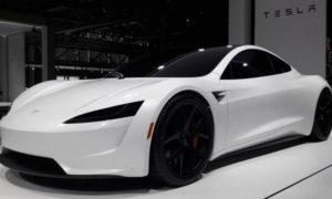 tesla roadster white