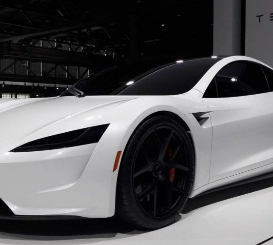 tesla roadster white