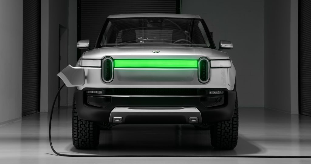 Rivian's colorcoded battery charge indicator patent makes charging