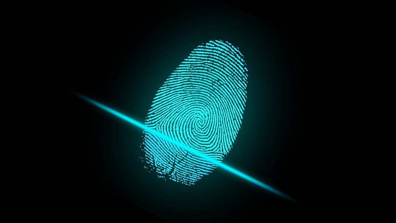 Electronic fingerprint scan.