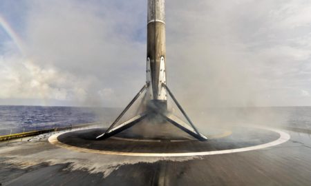 Falcon 9 B1047 seen aboard SpaceX drone ship Of Course I Still Love You. (SpaceX)