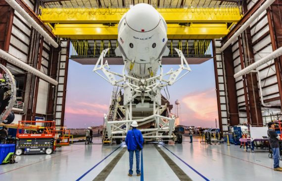 Crew Dragon DM-1 Falcon 9 B1051 rollout (SpaceX) 1(c)