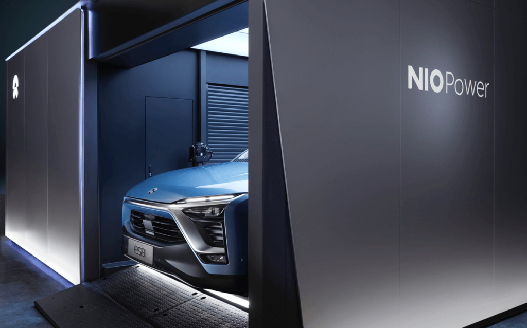 NIO's electric car battery swapping station looks to pick up where