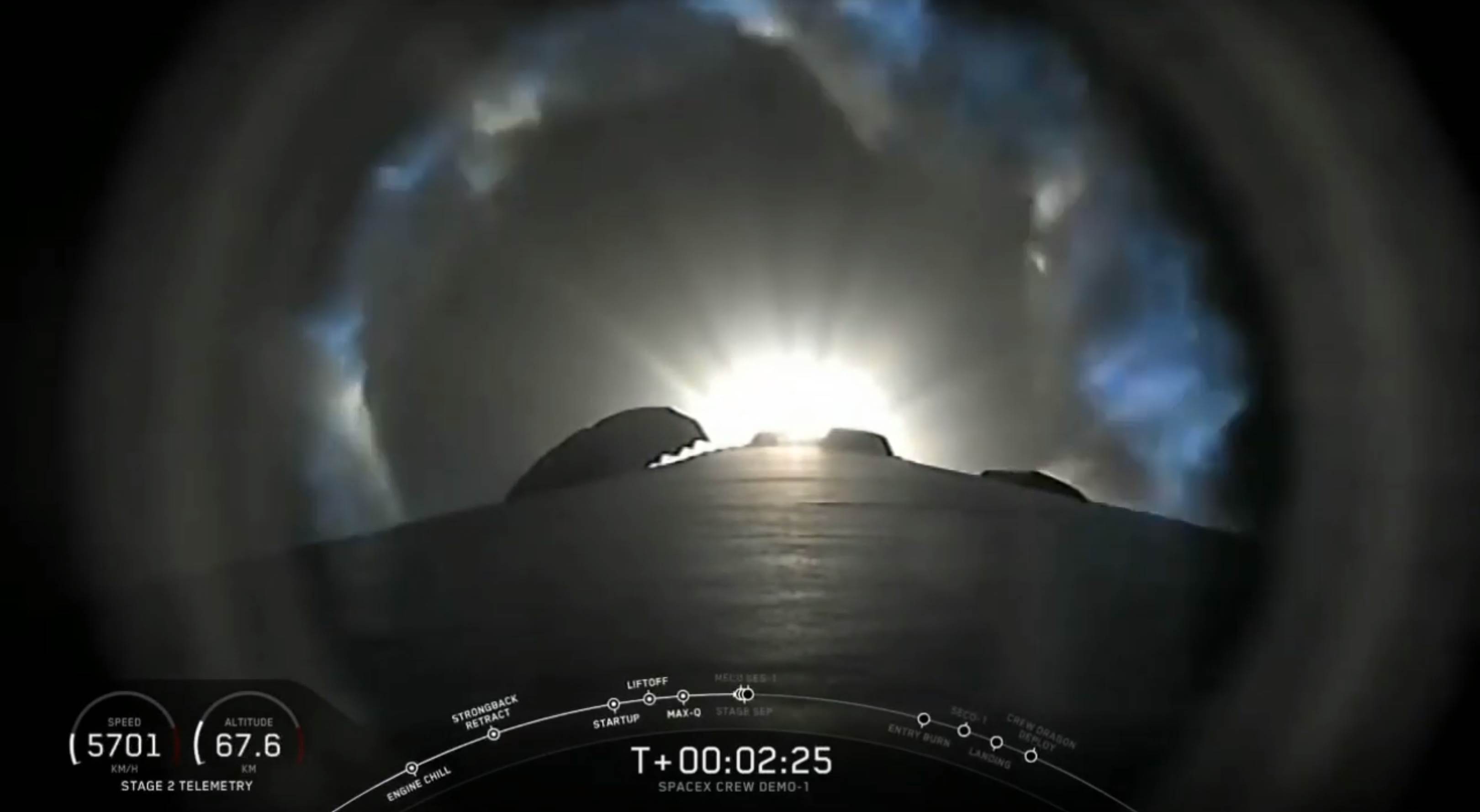 DM-1 Crew Dragon Falcon 9 B1051 launch (SpaceX) webcast 6