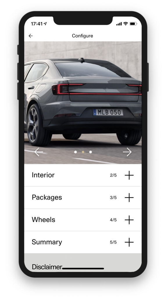 Polestar 2 store mobile app