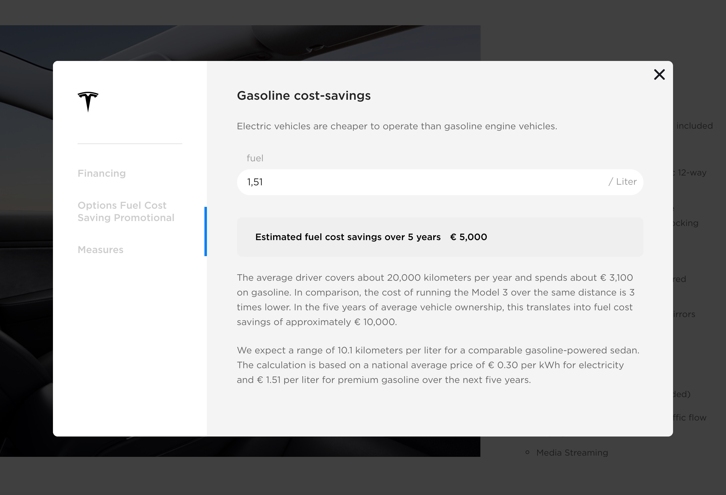 Tesla model 3 clearance fuel cost