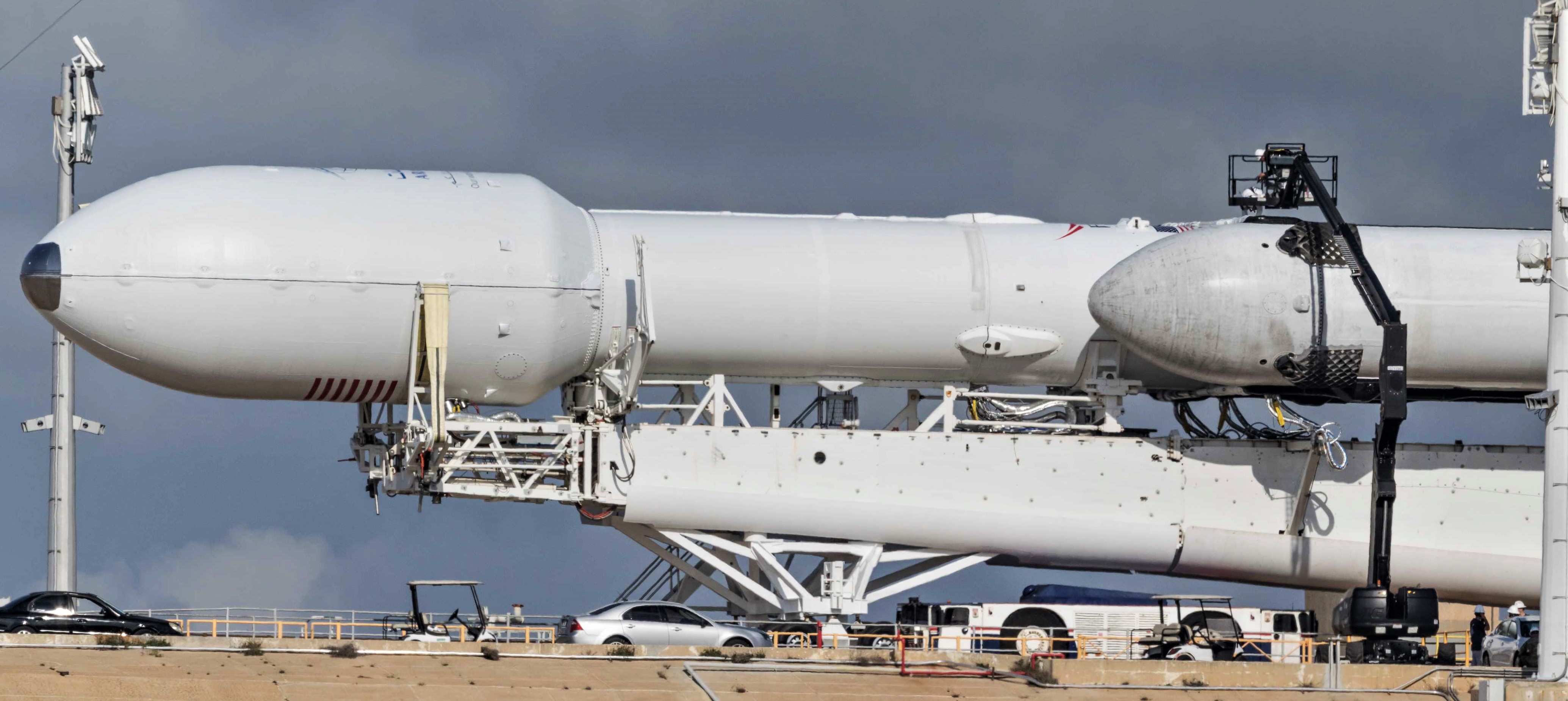 Falcon Heavy Flight 2 prelaunch 39A (Pauline Acalin) pano 7 edit