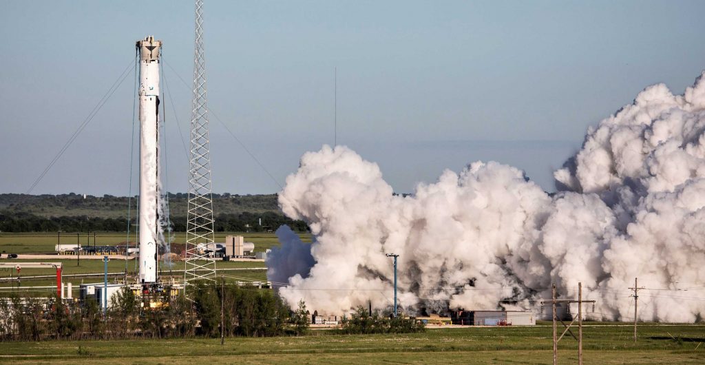 SpaceX’s next Falcon Heavy booster arrives in Texas for static fire