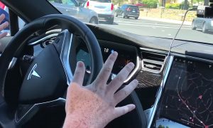 tesla hands free