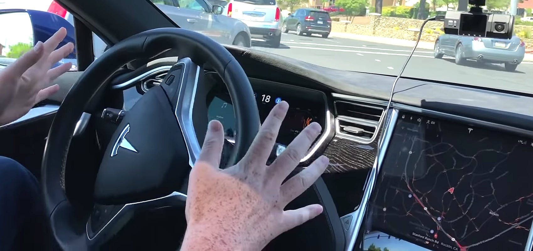 tesla hands free