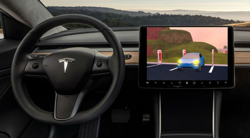 Tesla Is Blazing A Trail For In Car Gaming With Unity And Unreal Engine Ports - roblox tesla model 3