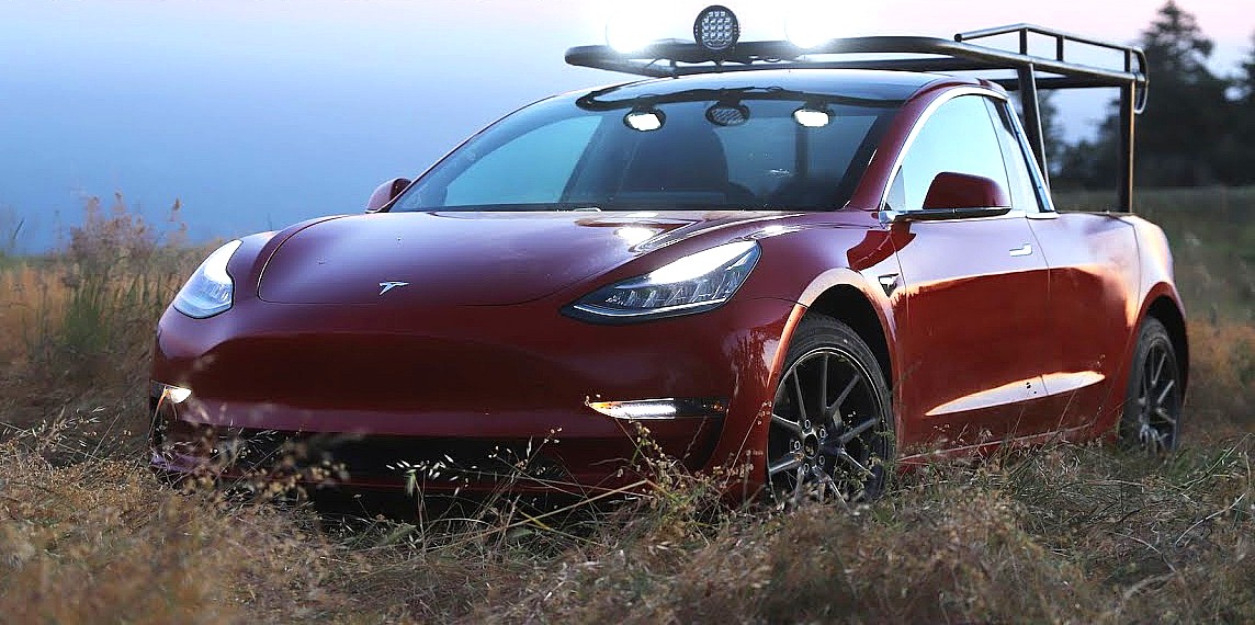 First Tesla Pickup Truck Comes To Life From Model 3 Conversion