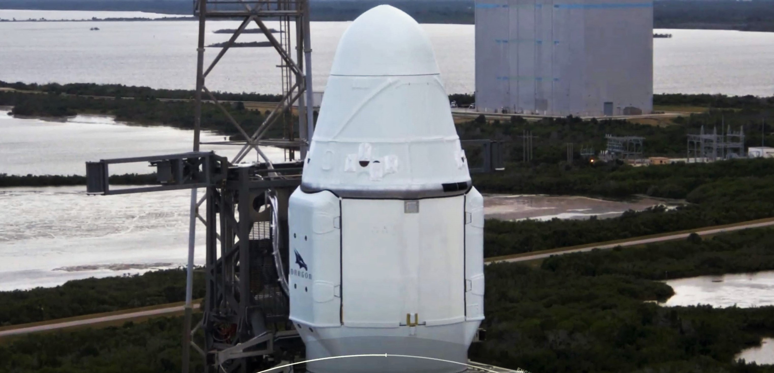 Cargo Dragon CRS-18 Falcon 9 B1056 (SpaceX) webcast 3 crop