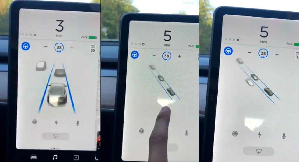 Tesla s Driving Visualizations will render traffic cones to