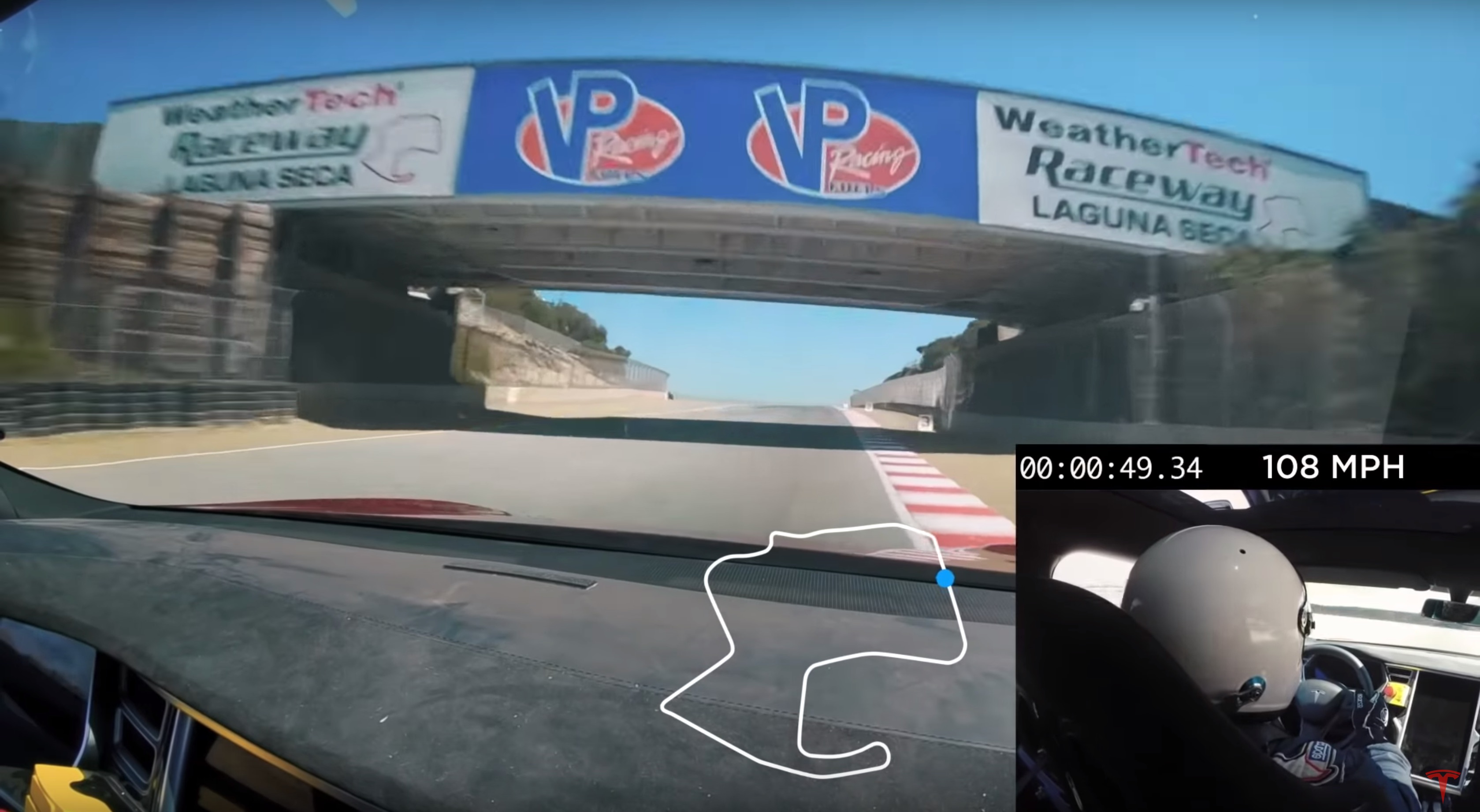 Tesla Model S with development 'Plaid' powertrain sets Laguna Seca track record