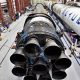 Chances are good that one of the three Falcon 9 boosters to the right is assigned to SpaceX's next launch, its first orbital mission in more than three months. (SpaceX)