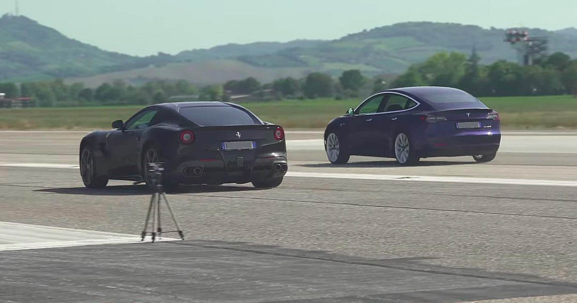 Tesla model on sale 3 drag race