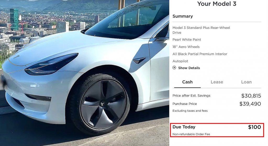 Tesla model 3 shop taxes and fees