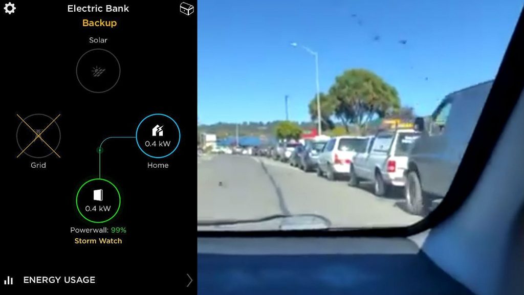 Tesla owners weather PG&E's power outage as gas stations across CA shut