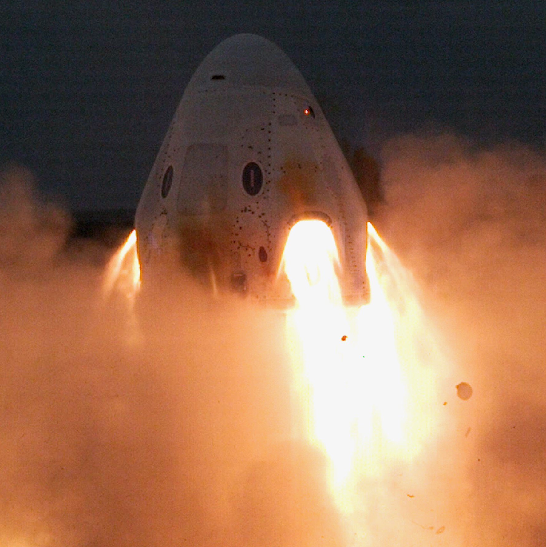 Crew Dragon C205 SuperDraco static fire 111319 (SpaceX) 1