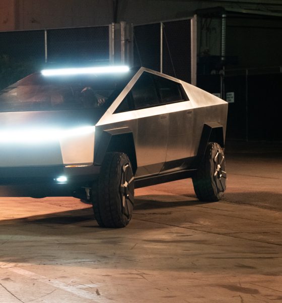 Tesla Cybertruck giving test rides at Los Angeles unveiling event, Nov. 21, 2019 (Photo: Teslarati)