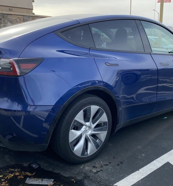 Blue Tesla Model Y Performance