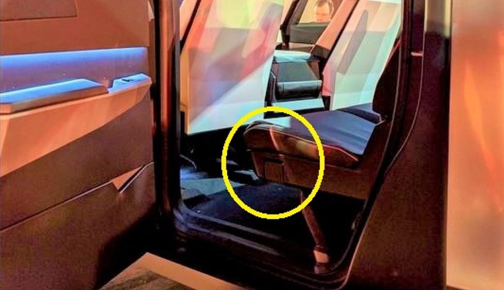 Tesla Cybertruck’s rear seat lever spotted hinting at extra cabin
