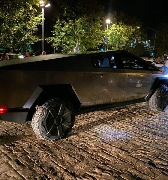 Tesla Cybertruck at Nobu restaurant in Malibu, California