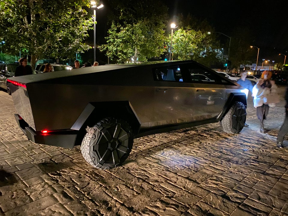 Tesla Cybertruck at Nobu restaurant in Malibu, California