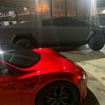 Next-gen Tesla Roadster and Cybertruck at Hawthorne Design Center, 2019 Tesla Holiday Party