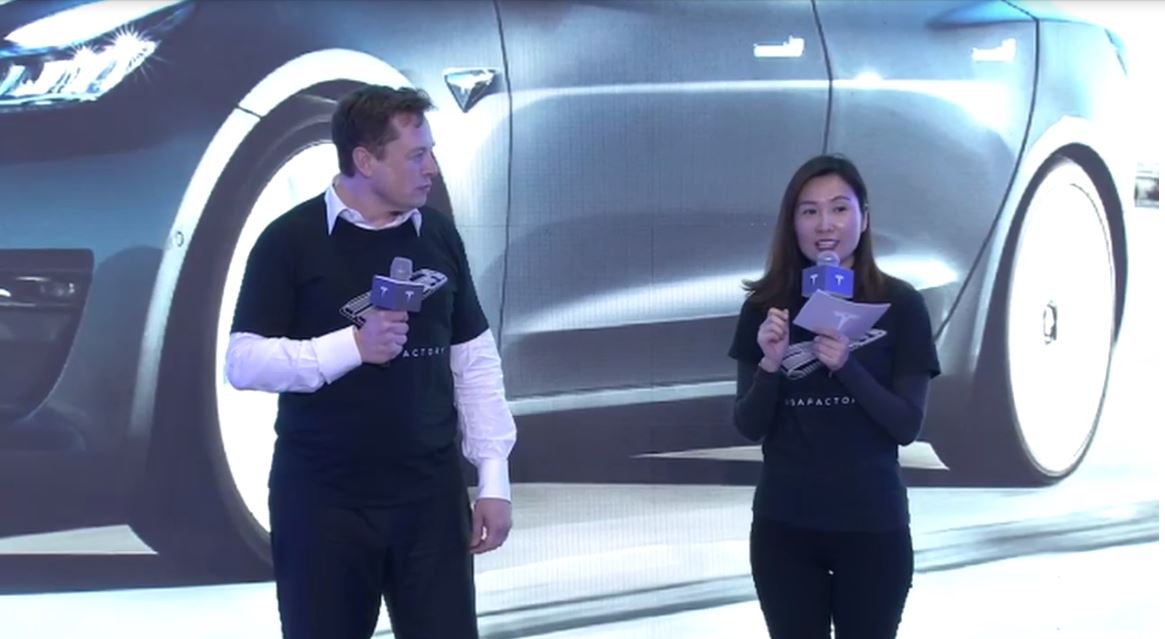 Model 3 Mass Delivery at GF3 In Shanghai – CEO Elon Musk and Tesla China VP for External Affairs Grace Tao Lin