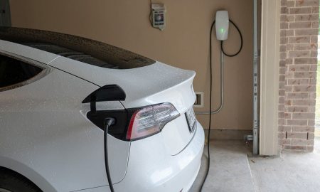Tesla 3rd Gen Wall Connector charging Model 3 (Credit: Super Tesla via YouTube)