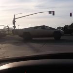 Camera crew filming Tesla Cybertruck on Crenshaw Blvd near SpaceX HQ, Jan 25, 2020