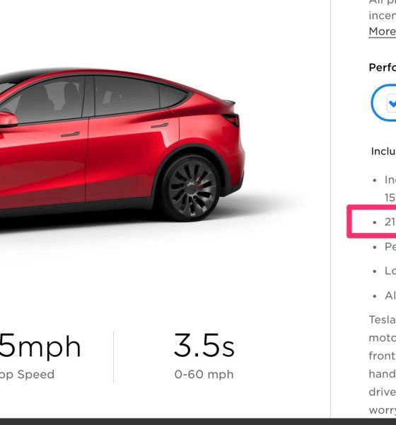 Tesla Model Y 21-in Uberturbine Wheels