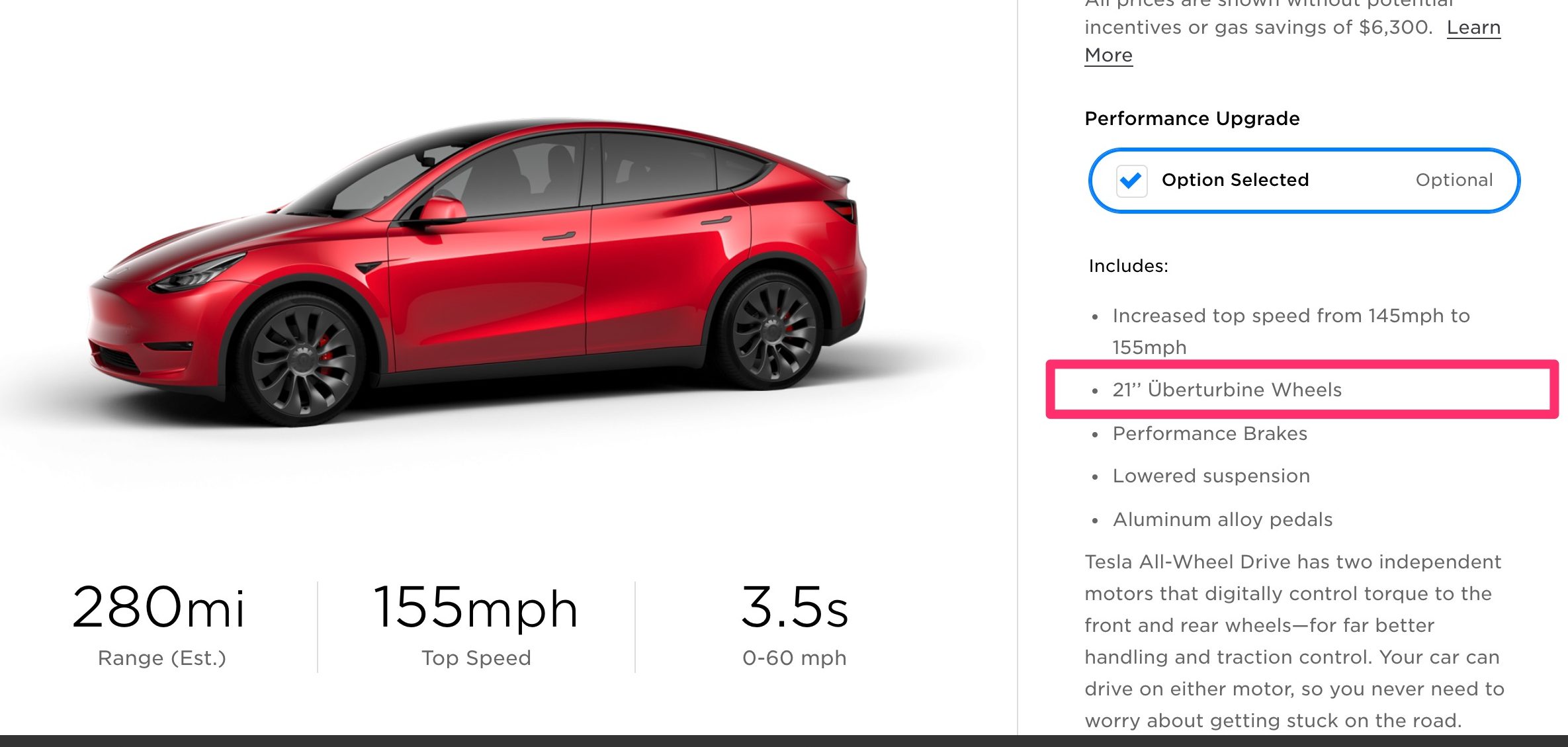 Tesla Model Y 21-in Uberturbine Wheels