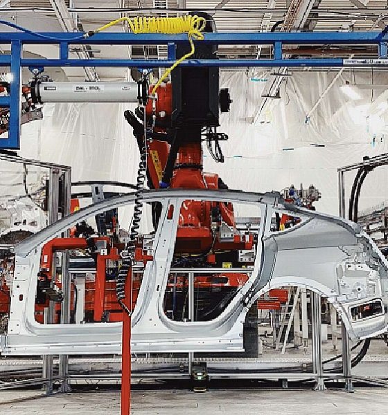 tesla model y production at fremont