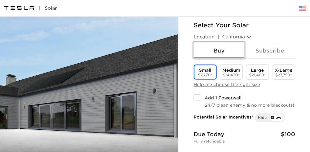 Tesla is offering Solar customers an incentive in latest referral