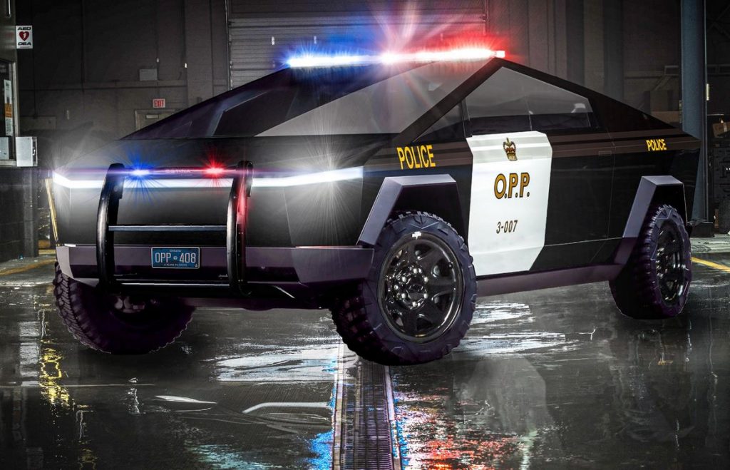 Elon Musk tapped for suggestion on Tesla Cybertruck as police car for Canadian law enforcement
