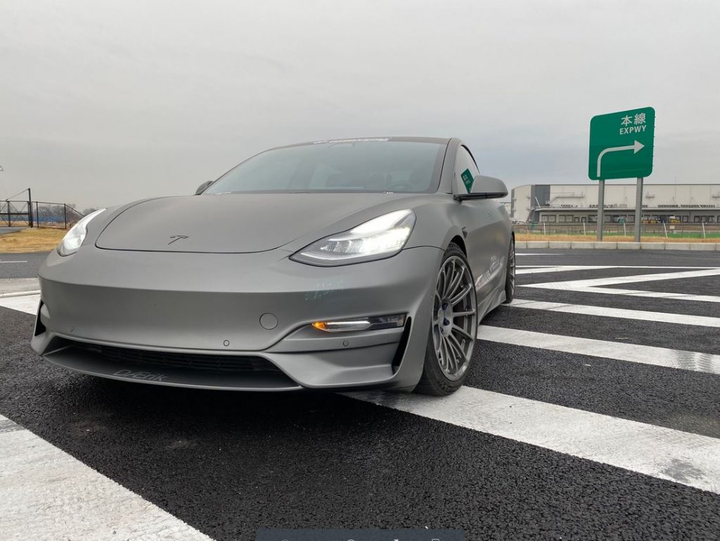 Tesla Model 3 Ascension-R rear spoiler, Japan (Source: Unplugged