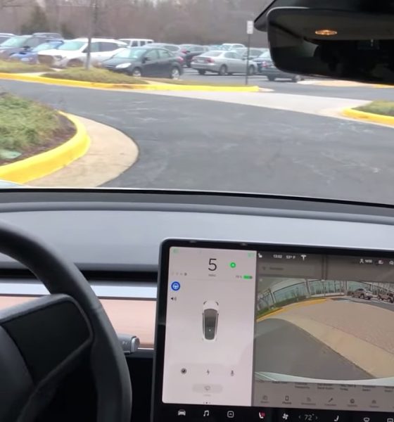 smart summon navigates roundabout