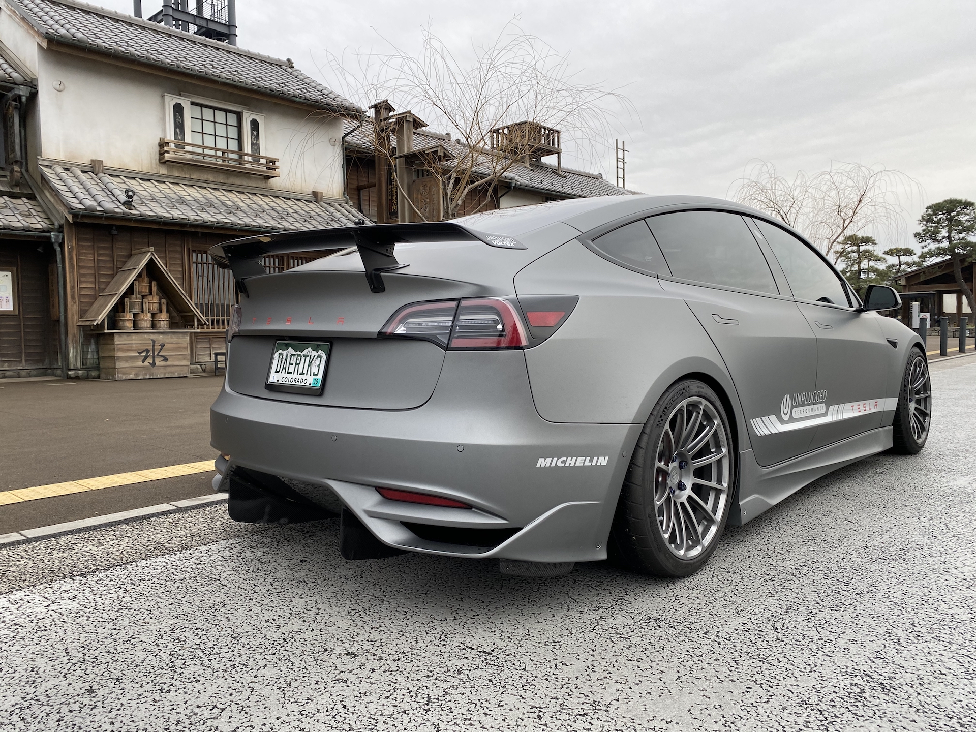 Tesla Model 3 Ascension-R rear spoiler, Japan (Source: Unplugged