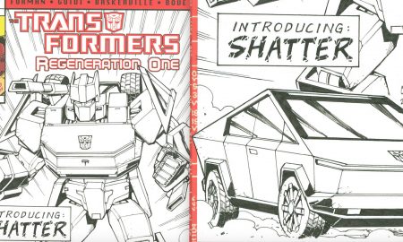 Tesla Cybertruck Transformers Comic (Credit: Artist/Casey Coller, Yoshi)