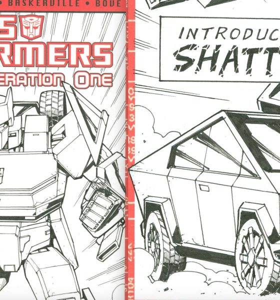 Tesla Cybertruck Transformers Comic (Credit: Artist/Casey Coller, Yoshi)