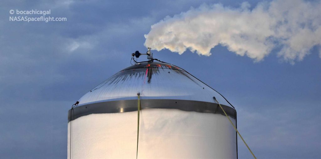 photo of SpaceX Starship test tank survives first two nights of stress testing image