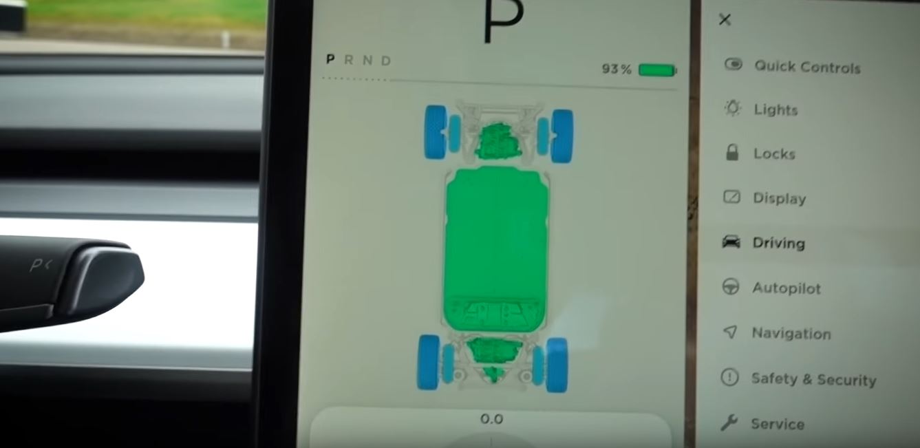 Tesla Model 3 Track Mode V2 Screenshot 2 – Car Status