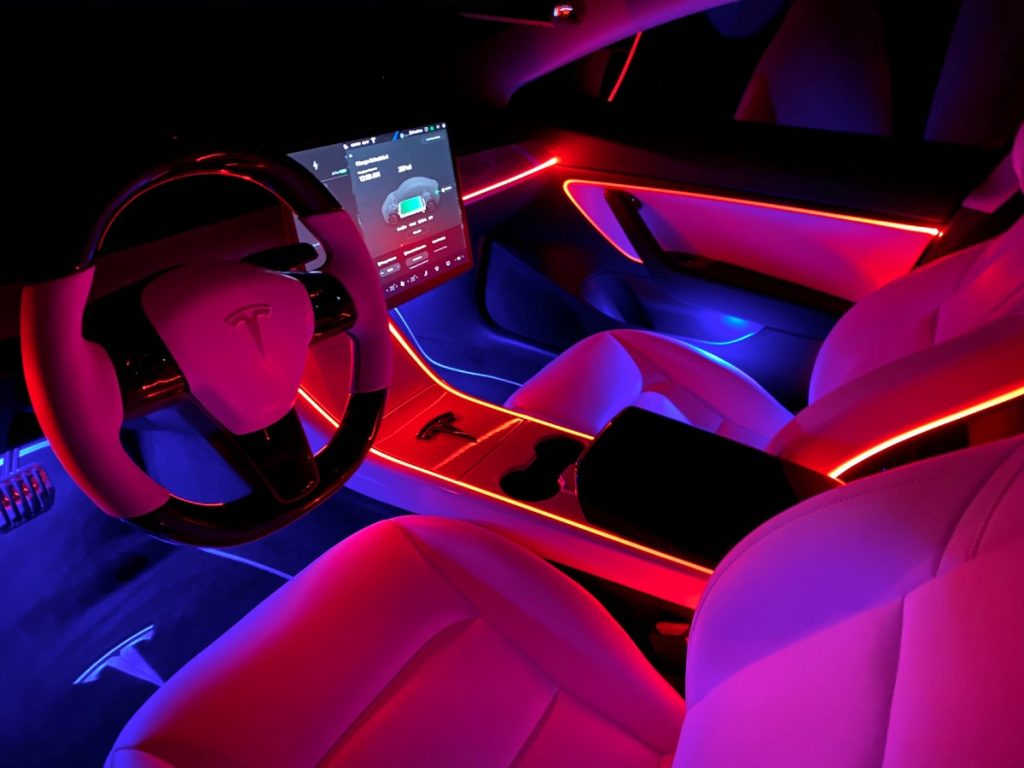 tesla multiple custom light shows