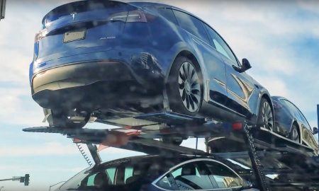 Tesla Model Y car carrier