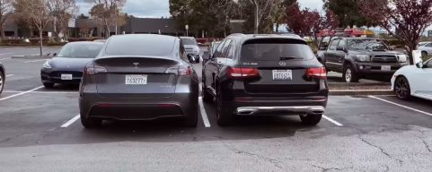 Tesla Model Y side by side with Mercedes SUV highlights crossover s impressive cabin size