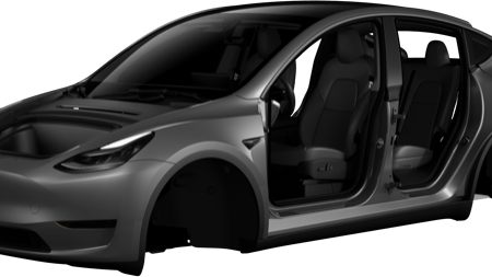 Tesla mobile app view Model Y body (Credit: matt687 via Reddit)