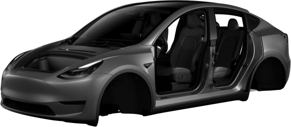 Tesla mobile app view Model Y body (Credit: matt687 via Reddit)